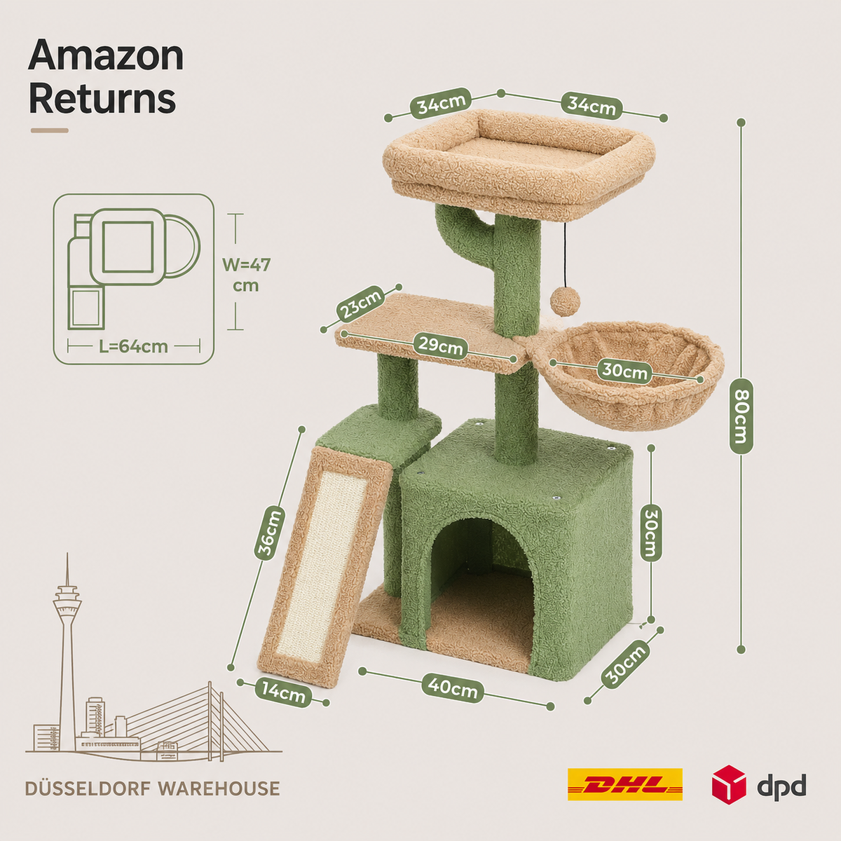 PAWZ Redo Kleiner Kratzbaum丨AMT0247GN